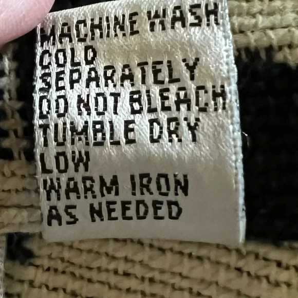 Chico’s Vintage Black Cream Llama Print Cotton Jacket Size Large - Picture 9 of 9